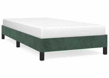 Rama łóżka bez materaca ciemnozielone aksamitne 90x200 cm WM-346955