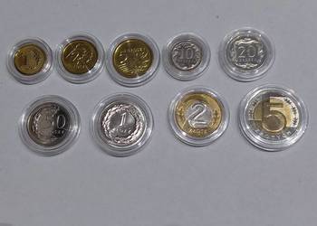 Komplet monet obiegowych w stanie menniczym bankowym 2016 rok
