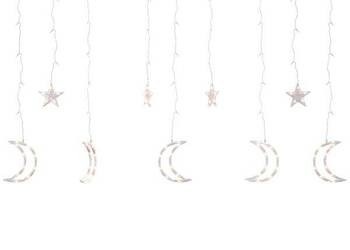 vidaXL Lampki świąteczne z gwiazdkami i księżycami, na pilota(SKU:328798)