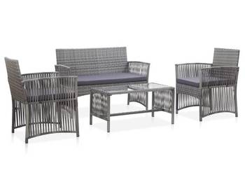 vidaXL 4-cz. zestaw wypoczynkowy do ogrodu, poduszki(SKU:46437)