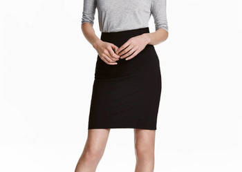 czarna spódnica spódniczka H&M xs 34 ołówkowa