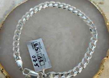 Srebrna Nowa bransoletka dł.19cm.pr.925