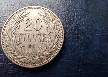 Stare monety 20 filler 1908 Węgry