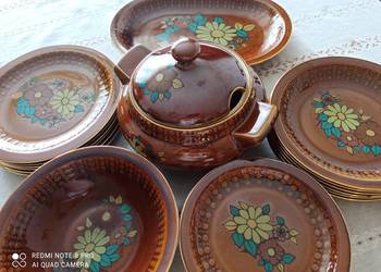 Serwis obiadowy, porcelit Tułowice, PRL, fason Nelly