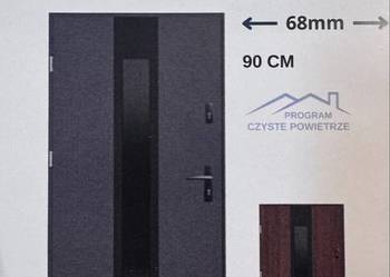 drzwi wejściowe metalowe zewnętrzne Notic Arteon 90 L/P antracyt 55 mm