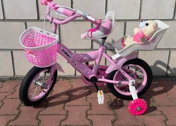 329 zł   Rower 16 cali różowy z misiem