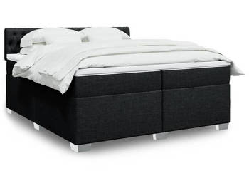 Łóżko z Materacem Kontynentalne Czarne Do Sypialni 200x200 cm WM-3288304