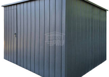 Schowek - domek ogrodowy 3x2m - drzwi - antracyt - dach spad w tył  GP693