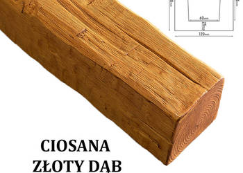 Belka Rustykalna Ciosana 12x12 cm ZŁOTY DĄB