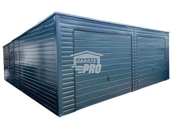 Garaż blaszany 7x6 2x Brama uchylna   GP161