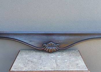 Stara solidna półka duża 158cm rzeźbienia ciemny brąz F080