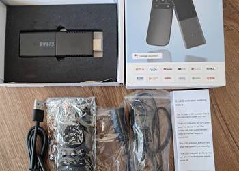 nowy TV stick android 14.1 8G+128G Wi-FI 2,4G/5G, uszkodzone pudełko