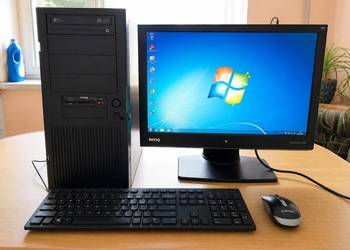 Kompletny zestaw PC: Komputer + monitor + klawiatura + mysz bezprzewodowa