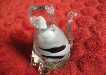 KOT - Szklany w stylu Murano - 10 x 11 x 5 cm Figurka z Malente
