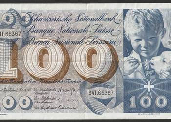 SZWAJCARIA 100 FRANKÓW 1973 - 94L
