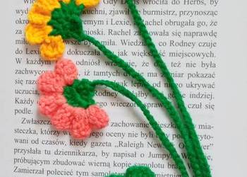 Zestaw zakładek do książek wykonany na szydełku