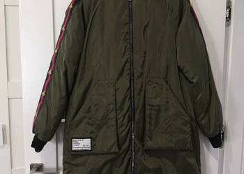 Kurtka damska zimowa dwustronna rozmiar uni S/M/L odcień khaki/czarna