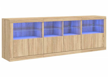Szafka z oświetleniem LED dąb sonoma 202x37x67 cm WM-3209011
