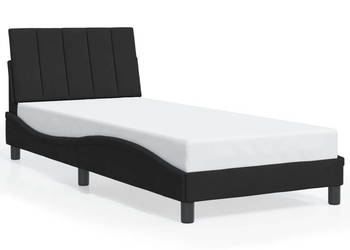Rama łóżka z oświetleniem LED czarna aksamitna 90x190 cm WM-3213753