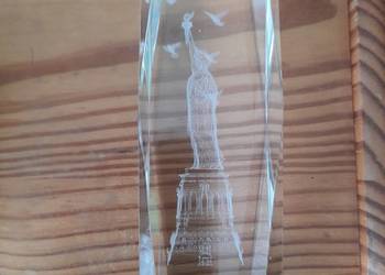 Duża statuetka kryształowa 3 D Statua Wolności