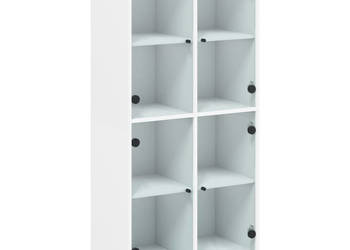 Szafka z drzwiczkami biała 68x37x142 cm WM-3295857