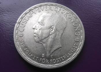 Moneta 2 KORONY 1947 TS / SZWECJA - Srebro - Rzadka !
