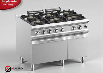 Kuchnia gazowa 6-palnikowa z piekarnikiem gazowym GN2/1 linia DominaPro 700