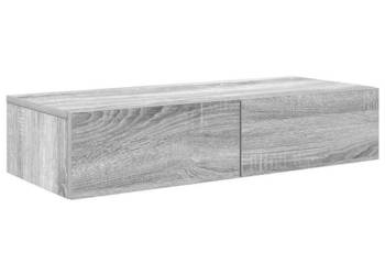 Półka ścienna z szufladami szary dąb sonoma 80x33x17 cm WM-859982