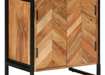 Szafka do łazienki 55x35x60 cm lite drewno akacjowe i żelazo WM-372747