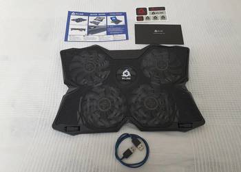 KLIM WIND WHITE LED 19" PODKŁADKA CHŁODZĄCA POD LAPTOPA USB 4 WENTYLATORY