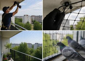 Zabezpieczenie balkonu przed gołębiami, Oława, Trzebnice, Siechnice, cena