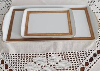 Patery że złoceniem porcelana lata 60