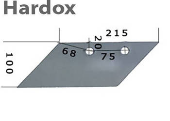Lemiesz przedpłużka HARDOX 921062250/L do pługa POTTINGER