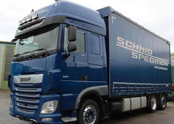Daf XF 480 mega firanka z tylnym dzwigiem do palet 0