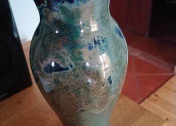 Ładny,ceramiczny, klimatyczny wazon z PRL-u