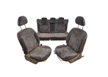 KOMPLET FOTEL PRZÓD LEWY + FOTEL PRZÓD PRAWY + KANAPA TYŁ PEUGEOT 206 5D