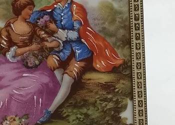 Zabytkowy kafel oprawiony w metal wiedeńska miłość