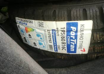 Opony zimowe nowe Kumho PorTranCW51 195 60 R16C 99 / 97T