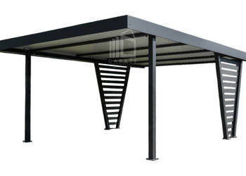 Carport V PREMIUM 4,5x4,5m Wypełnienie panelami Wiata samochodowa ID1183