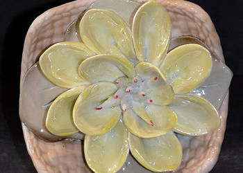 Porcelana Nofi, lilia wodna, kwiat nenufaru kolekcja ok.12cm