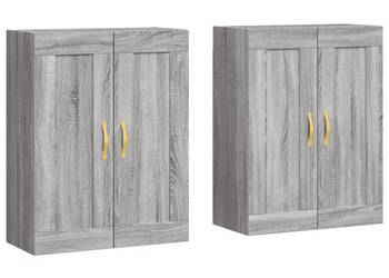 Wiszące szafki 2 szt. szary dąb sonoma materiał drewnopochodny WM-3198055