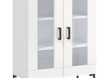 Szafka biała połysk 695x34x90 cm materiał drewnopochodny WM-827790