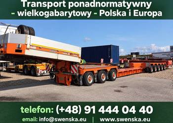 Transport ponadnormatywny - wielkogabarytowy - Polska i Europa