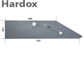 Płoza krótka HARDOX 20015/L części do pługa NIEMEYER