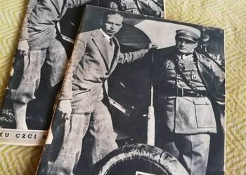 Książka Żwirko i Wigura Ku czci bohaterskich lotników 1957 zestaw 2 szt