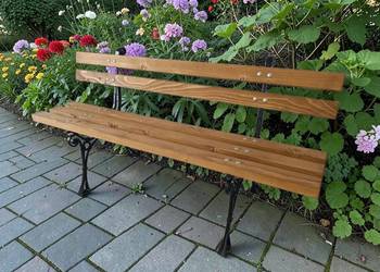 Ławka ogrodowa 150 cm - nogi królewskie + aluminiowe nogi