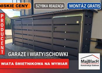 GRAFIT Wiata śmietnikowa – Altana na śmieci /ZADASZENIE / – Maj-BlacH