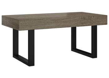 Stolik kawowy szaro-czarny 90x45x40 cm MDF i żelazo WM-286101