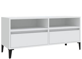 Szafka pod TV biała 100x345x445 cm materiał drewnopochodny WM-831901