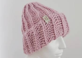 Czapka 100% wełny handmade